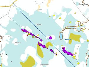 GEOLOGIAN TUTKIMUSKESKUS Kullaan Au-potentiaali 20 Kuva 15. Rikin (vasen) ja arseenin (oikea) pitoisuusvaihtelu v. 2002 iskuporauksen murskenäytteissä. 4.