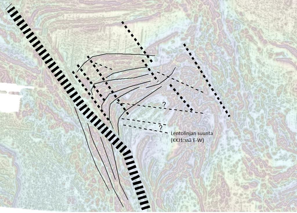 GEOLOGIAN TUTKIMUSKESKUS Kullaan Au-potentiaali 28 Kultakalliolla (kuten myös Välimäellä) on selvästi kahden generaation kvartsijuonia, joista vanhempi liittyi duktiiliin vaiheeseen ja nuorempi