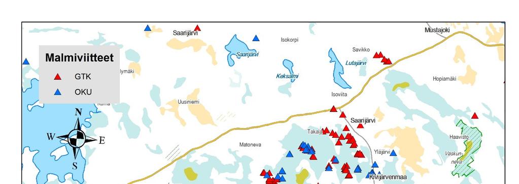 GEOLOGIAN TUTKIMUSKESKUS Kullaan Au-potentiaali 8 2002, kohdentava pintamoreenin kartoitus Tampereen alueen kartoituksen yhteydessä v. 2002 (T.