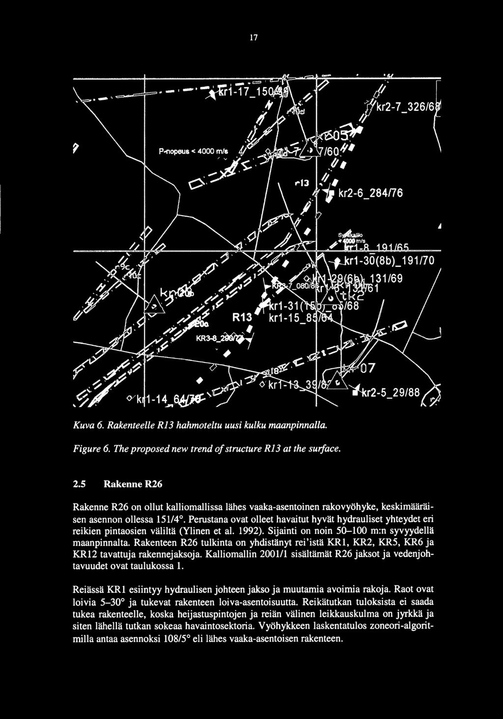 Perustana ovat olleet havaitut hyvät hydrauliset yhteydet eri reikien pintaosien väliltä (Ylinen et al. 1992). Sijainti on noin 50-100 m:n syvyydellä maanpinnalta.