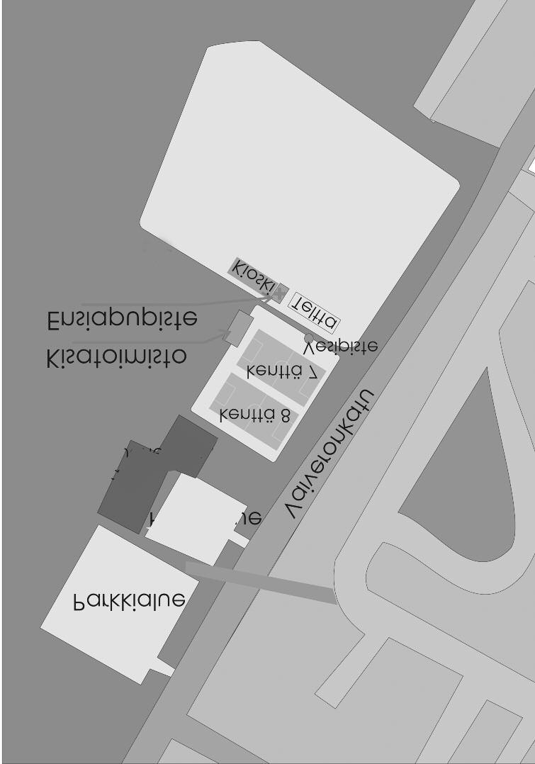 Turnauskentät Perttulassa (minimikoko 55 m x 40 m) 25 Parkkialue Jäähallit Kenttien määrä Kolme nappulakenttää ykkösalueella kenttänumerot 1, 2 ja 3, minimikoko 55 m x 40 m.