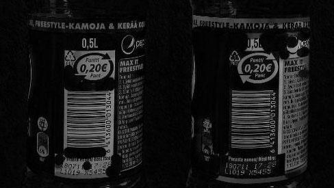 3. Menetelmien sovellus ja tulokset 13 Koska ei tiedetty onko etsitty objekti tummempi vai vaaleampi kuin tausta, tehtiin kaikille kuville kuvan 11 top-hat muunnos ja bottom-hat muunnos.