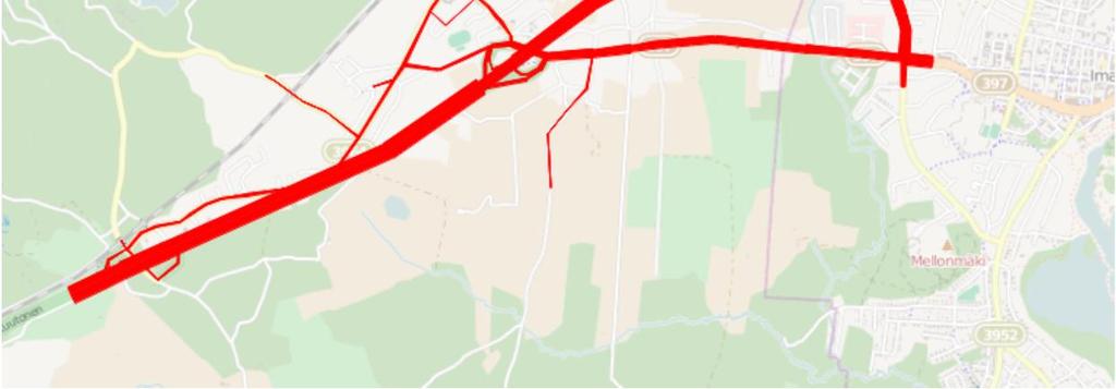 Liikenneverkossa on runsaasti kapasiteettia; tässä mielessä toimintojen kehittämiseen on runsaasti mahdollisuuksia