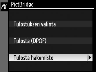 Luettelokuvien luominen Kaikista muistikortilla olevista JPEG-kuvista voidaan luoda hakemisto valitsemalla [Tulosta hakemisto], katso Arvo 2 kohdassa Useiden kuvien tulostaminen(s. 268).