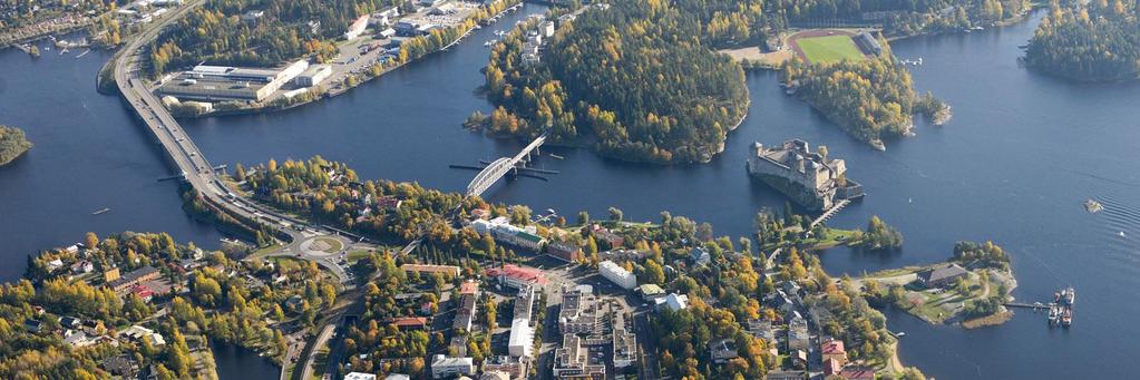 Ilmakuva Savonlinnan 1. kaupunginosasta vuodelta 2013, suunnittelualue punaisella 3.6 Vaikutukset luonnonympäristöön 3.