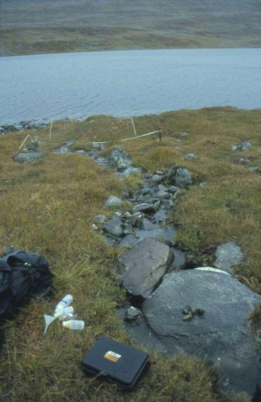 heti ensimmäisen näytteenottokerran jälkeen. Paikka 3C (kuva 17) jäi kolmannen puron ainoaksi pysyväksi näytteenottopaikaksi.