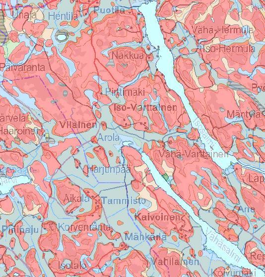 Kivisiä moreenivyöhykkeitä on vähän. Pelloilla maaperä on savea. Kuvat 9 ja 10.