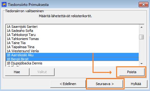 7 6. Aukeavassa ikkunassa on luettelo Hakuruudun hakutuloksesta.