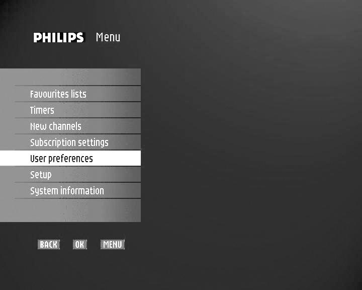 7 Changing the settings of your receiver You can change the receiver settings to adapt the receiver to your aerial conditions,audio/video setup or other preferences. English 7.