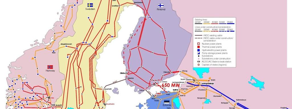 6. Siirtoverkon kehitys Itämeren alueella Pohjoismaiden ja Baltian alueiden yhteinen verkkosuunnitelma Baltian