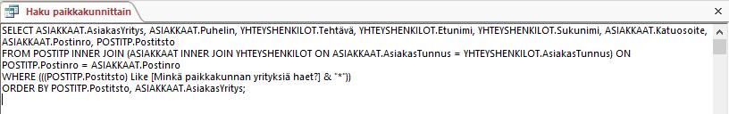 SQL-kyselykieli SQL-kieli (Structured Query Language) on standardoitu kyselykieli. Kyselykieli on kehitetty relaatiotietokantakyselyihin.