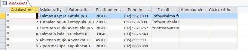 ! Objekti - olio (object) Windowsilla ja tietokantaohjelmalla työskentely on toimimista objektien kanssa.