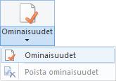 Välilehtien valintapainikkeet (Tabs) Kenttä, jossa kansion nimen voi vaihtaa Valintaruutu, asetus on voimassa Painike, josta pääsee tekemään lisäasetuksia Valintaruutu,