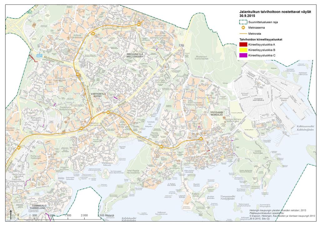 Jalankulun talvihoitoon nostettavat