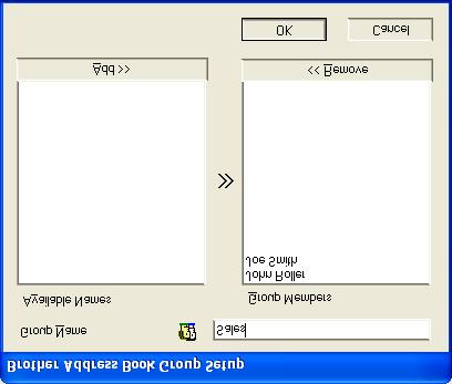 Ryhmän asettaminen sarjalähetystä varten Jos lähetät saman PC-FAX-viestin toistuvasti usealle eri vastaanottajalle, voit yhdistää ne ryhmäksi.