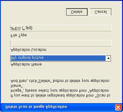 Valitse vetovalikosta File Type (Tiedostotyyppi). Jos haluat poistaa lisäämiäsi sovelluksia, valitse vetovalikosta Application Name (Sovelluksen nimi).