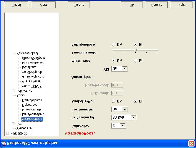 5 MFC Remote Setup -ohjelman käyttö (Windows ) (Ainoastaan MFC-8440 ja MFC-8840D) MFC Remote Setup -ohjelma MFC:n asetusohjelman avulla voit määritellä nopeasti ja helposti laitteen asetukset