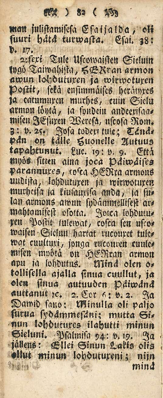 «A ) 52 ( Asz»an julistamiscsa Efaijalda, oli suuri hätä turwasta. Csai. z8: d. 17.