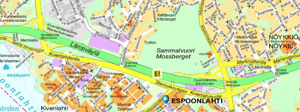 Asemakaavan muutosalue Kivenlahti Espoonlahti