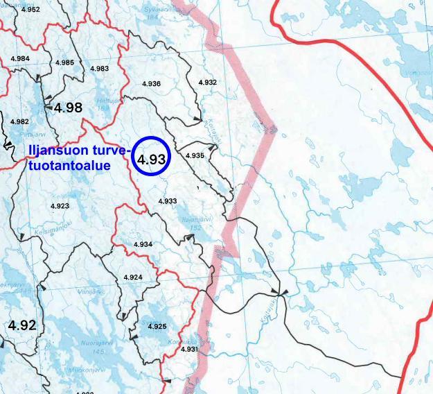 34 (51) 5.8 Pintavedet 5.8.1 Yleistä Iljansuon tuotantoalue sijaitsee Ylä-Koitajoen vesistöalueeseen (4.93) kuuluvalla Ilajanjärven vesistöalueella (4.933) (kuva 13).