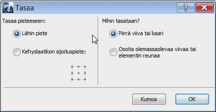 1 Valitse kaikki Komento muuttuu käytössä olevan työkalun mukaisesti. Jos käytössä on nuoli-työkalu, valitaan kaikki kerroksessa olevat elementit.