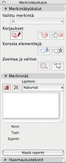 KO. - 38 liittyvät kohteet. Vaihtoehtona on, että Muisti-ikkunassa näytetään kaikki muistiin tallennetut kohteet.