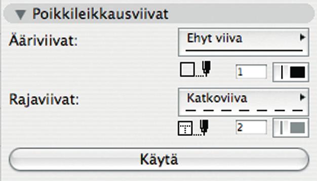 1 Tasot Tasot voi kytkeä näkyviin tai piilottaa silmä-symbolista samalla tavalla kuin yleisestikin tasoja käytettäessä. Rakenne-tasolle sijoitetaan varsinainen poikkileikkauksen rakenne.