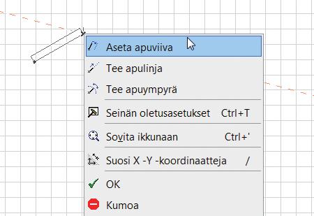 Valikosta voi esimerkiksi päivittää mallin tai näkymän, perua edellisen toiminnon ja valita erilaisia suurennoksia.