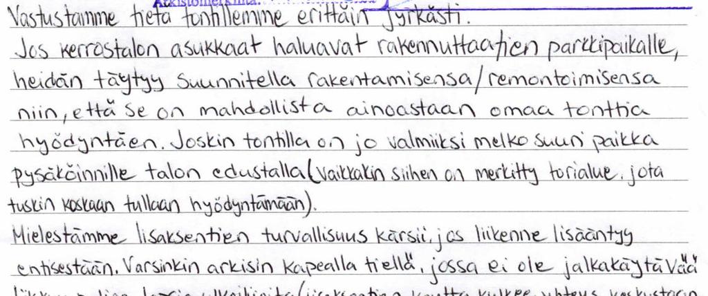 KORTTELIN 252 ASEMAKAAVAMUUTOS, VASTINEET 3 (4) Hakkapeliitantie 2 31300 Tammela, kaavoittaja / 050-4643274 MUISTUTUKSET: Tontti 12 / 4:267 maanomistajat Kunnan virallinen vastine: Kaavoitusta