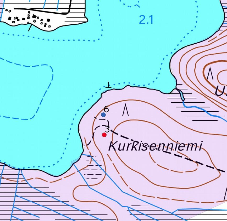 Vaikutusten arvio: Kaavalla voi olla vaikutusta muinaisjäännökseen. Tervahauta kuvattuna länteen. Kohteet 3 ja 6.