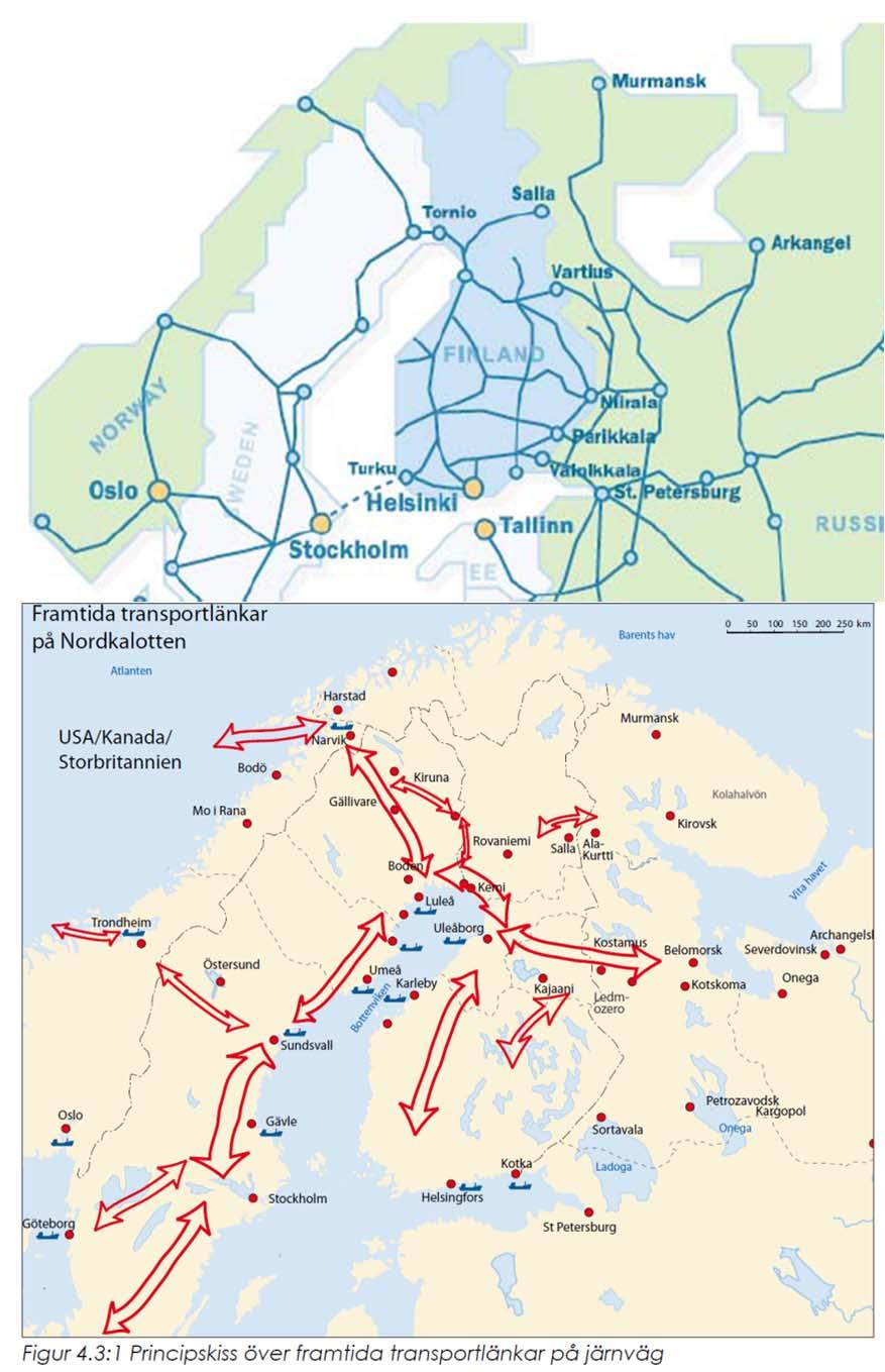 Kuljetukset ja logistiikka Suunnitteilla olevat useat kaivoshankkeet moninkertaistavat nykyiset kuljetusmäärät. Suuret kuljetusmäärät edellyttävät toimivaa rataverkkoa.