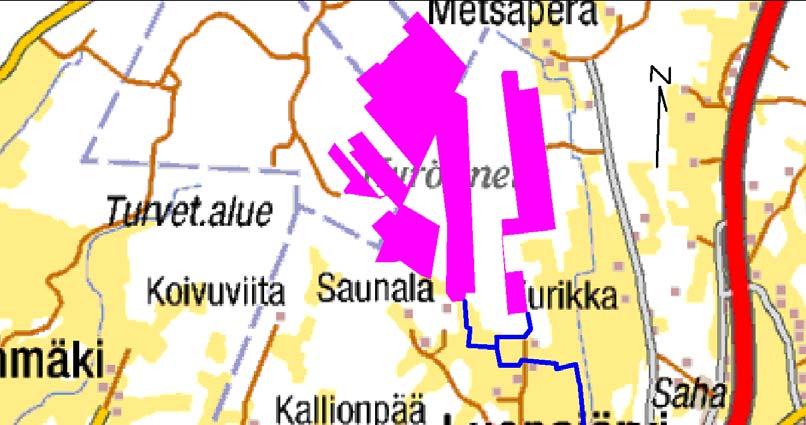 2-vaihtoehto: Turvetuotannon toteuttaminen koko tuotantokelpoisella alueella vesienkäsittelymenetelmänä sulanmaan aikainen kemiallinen vesienkäsittely ja talviaikana laskeutusaltaat ja virtaamansäätö.