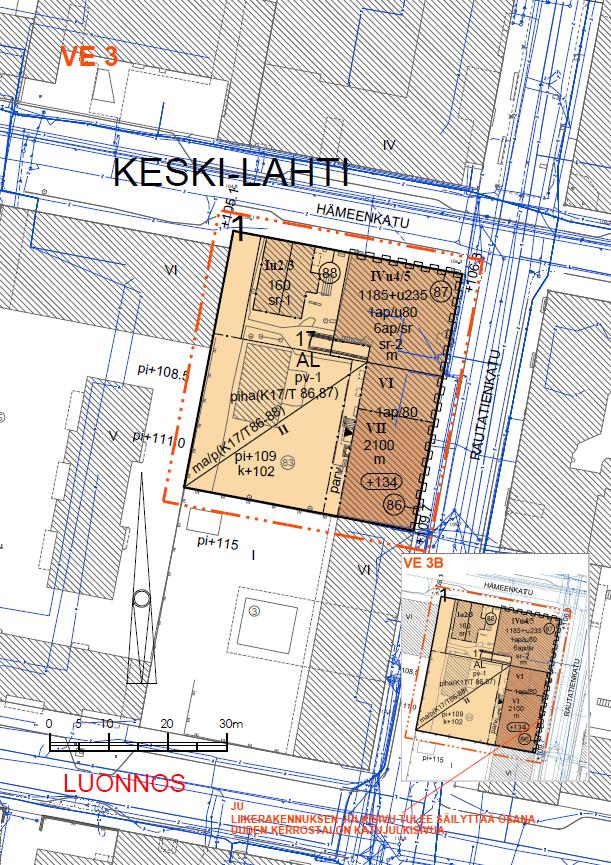 e=2,1 vanha uusi kaikki yht Talo B 160 - Kulma 1185 235 Talo A - 2100 Yht 1345