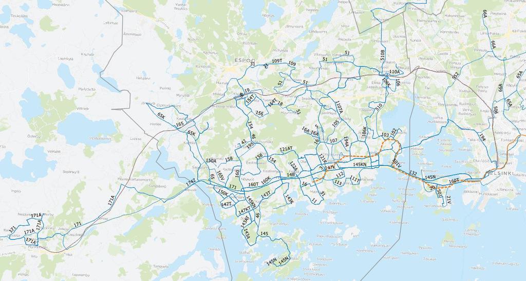 Tutkittu linjasto OpenStreetMap CC-BY-SA,