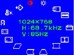 Näytön käyttäminen Näytön valikko (OSD) Näytön valikossa (OSD On-Screen Display) käyttäjä voi säätää näytön kuvan ominaisuuksia. Käynnistä OSD seuraavasti: 1.