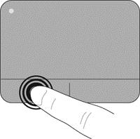 Valitseminen TouchPadin vasen ja oikea painike toimivat kuten ulkoisen hiiren vastaavat painikkeet. TouchPadin eleiden käyttäminen TouchPad tukee useita eleitä.