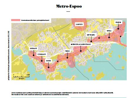 Espoon liikenteen ja liikkumisen rakenne muuttuu metron