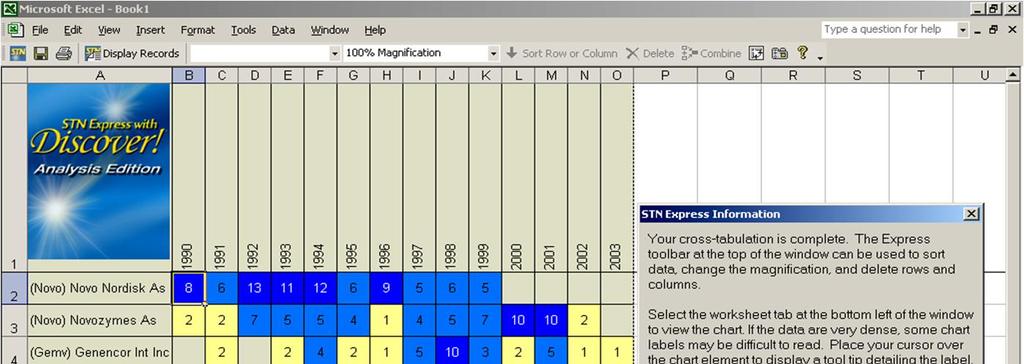 8) Seuraavaksi avautuu Excel, jossa on kaksi