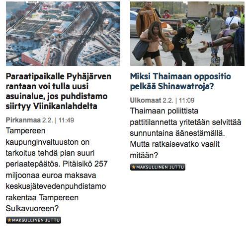 Alma Aluemedian Premium - maksullista sisältöä verkkosivuille Premium-malli otettiin Aamulehdessä käyttöön tammikuussa 2014.