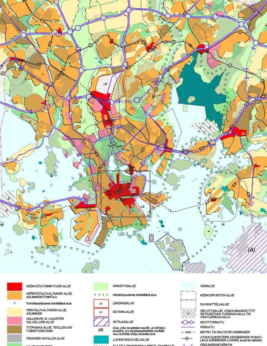 Ote yleiskaava 2002:sta Hernesaaren osayleiskaava Liite selostukseen nro