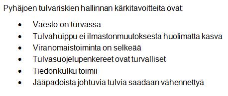 7 Tulvariskien hallinnan tavoitteet 7.