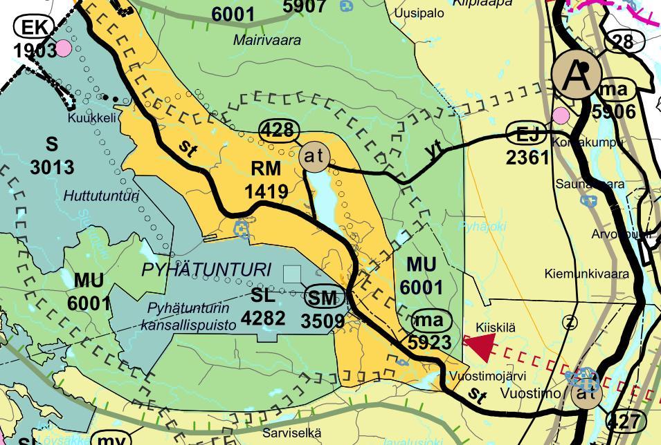 10 3.2 Suunnittelutilanne 3.2.1 Kaava-aluetta koskevat suunnitelmat, päätökset ja selvitykset Valtakunnalliset alueidenkäyttötavoitteet (VAT) Valtioneuvosto päätti 30.11.