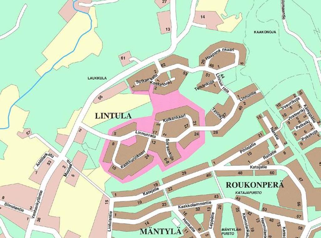 Liite 1 Osallistumis- ja arviointisuunnitelma Lintulan muutos 3, asemakaavan muutos, kaava nro 437 Osallistumis- ja arviointisuunnitelma (OAS), tark. 21.1.2011 Tässä asiakirjassa esitetään suunnittelualueen sijainti sekä aluetta koskevat lähtötiedot ja tavoitteet yleispiirteisesti.