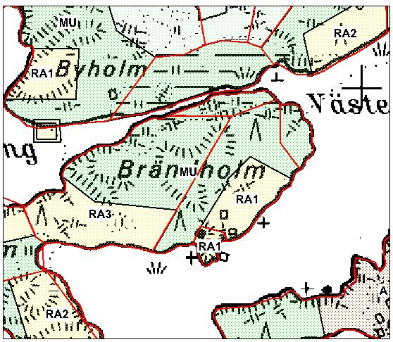 kiinteistö Brändholm I 3-1 yhdeksi vapaa-ajan tontiksi (RA1) sekä metsätalousalueeksi (MU).