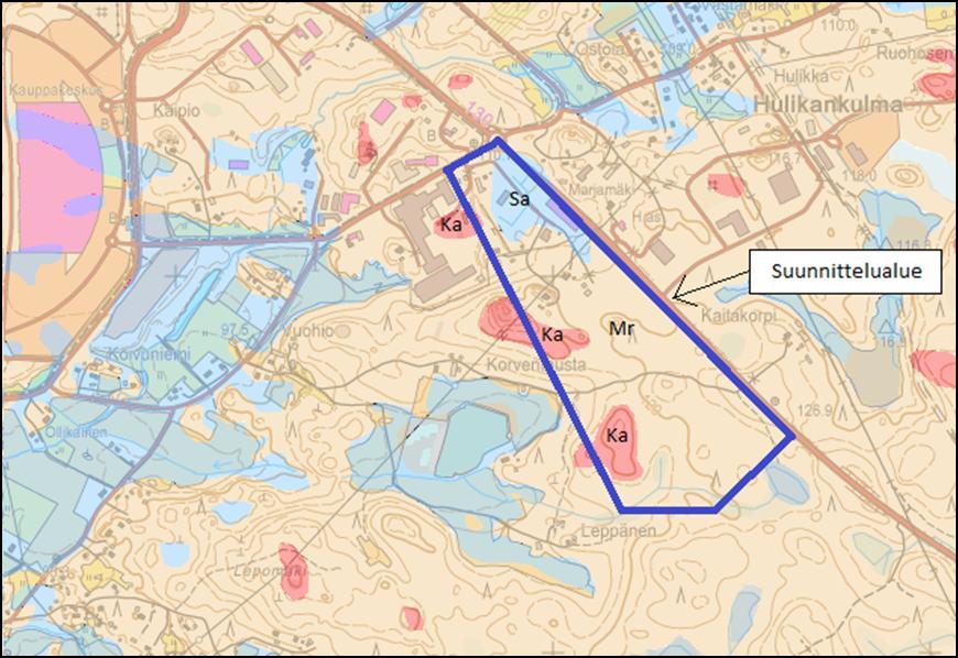 7.5.2014 3 (14) 2.2 Maaperä Suunnittelualueen maaperä on suurimmalta osalta moreenia, etenkin suunniteltujen teollisuus- ja työpaikkatonttien kohdalla.