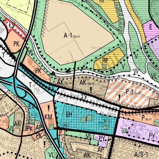 3/6 4.2. Yleiskaava Kantakaupungin yleiskaavassa 2025 (KV 0.2.2007) suunnittelualue on osoitettu kerrostalovaltaiseksi asuntoalueeksi (AK). Alueella on terveyshaitan poistamistarve (!). Alueen maaperän pilaantuneisuus on tutkittava ennen alueen asemakaavoitusta tai rakentamista.