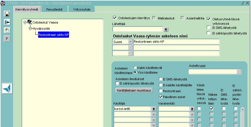 Kierrätysryhmien perustaminen aloitetaan Uusi kierrätysryhmä painikkeella.