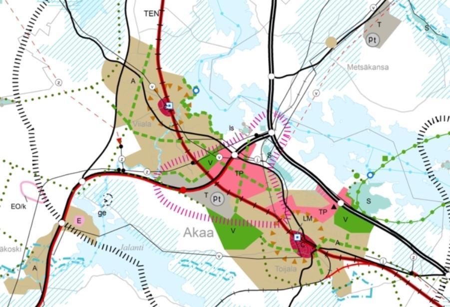 Pirkanmaalle on suunnitteilla uusi maakuntakaava, jonka kommentointi on juuri loppunut. Luonnoksessa on ollut Akaan alueelle viheralueita koskevia muutoksia mm.