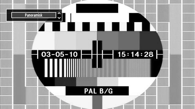 bildzoomen är ställd till Panaromisk, 14:9 Zoom, Bio eller Textning.