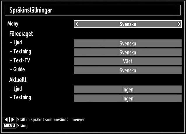 Andra inställningar: Visar andra inställningsval för TV:n. Använda en modul för villkorlig åtkomst VIKTIGT! Sätt endast in eller ta ut modulen när TV:n är AVSTÄNGD.